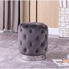 Best Master Furniture Velvet Upholstered Tufted Ottoman With