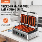 Vevor Commercial Panini Press Grill Electric Sandwich Maker Griddle Plate 19 x9 
