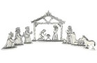 Standing Nativity Set 7 Pcs By Basic Spirit Gift Boxed  Pewter  Christmas