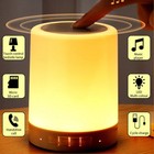 Wireless Led Bluetooth Speaker Touch Pat Light Colorful Night Light Bedside Lamp