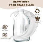 Glass Milk Jugs Bottle - 64oz Water Container With Airtight Screw Lid  Half Gall
