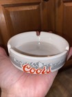 Coor Light Beer Ashtray 1985 golden Colorado white vgc  80401 Set Of 2