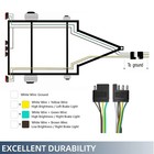 4 Pin Trailer Wiring Harness Extension Wire Power Cord Plug Kit Tow Light 24in