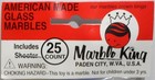 25 Count Marble King Cat s Eye Marbles W  Shooter Made In Paden City  Wv  U s a 