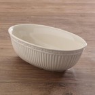 Mikasa Italian Countryside Oval Serving Bowl  10 5   White