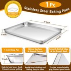 P p Chef 9 Inch Baking Sheet Pan With Rack Set  Stainless 9 Inch  Silver 