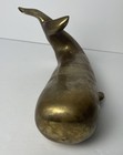 Sarreid Brass Sperm Whale Sculpture Spain Bookend 8-1 2  Vintage Read Desc 