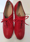 Stevens Stompers Red Tap Dance Clogging Shoes Oxford Lace Up 9 5 M