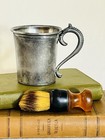 Vintage Bakelite Shaving Brush Rubberset And Silverplate Shaving Cup Rockford