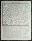 Wonderful Vintage 1940 World War Wwii Era Black   White City Map  paris  France 