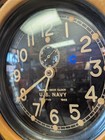 Rare Antique 1942 Wwii Chelsea Maritime Wheel Mark 1 U s  Navy Wooden Desk Clock