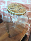 Planters Peanuts Store Canister Glass Jar W  Original Metal Lid 1940   s