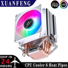 Pc Cpu Cooler Air Cooled Radiator Fan 2 4 6 Heat Pipe For Intel Lga2011 1200 170