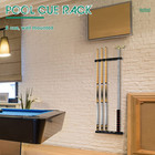 2 Pieces Pool Stick Holder Pool Cue Rack For 6 Cue Wall Mounted Table Stick  Bal