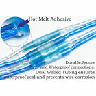 100pcs 14-16 Gauge Blue Awg Heat Shrink Butt Wire Connectors Crimp Terminals Us