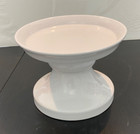 Pottery Barn White Ceramic Pedestal Stand 8  Diameter