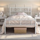 Twin full queen Metal Bed Frames Platform Bed With Arrow Headboard And Footboard