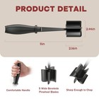Meat Chopper  Hamburger Grinder  Premium Heat Resistant Smasher 1 Pack  Black
