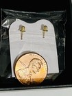 14k Solid Gold Round Baby Cz Screw Back Earrings Children Studs 2mm