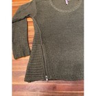 Prana Scoop Neck Sweater Women S Green Excellent Side Zipper Knit