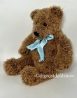 Fao Schwarz Teddy Bear Plush Shaggy Stuffed Animal In Blue Stain Bow Tie 20 