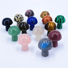 25pcs Mini Crystal Mushrooms Agate Stones Natural Quartz Gem Crystal Healing