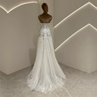 Beach A-line Wedding Dress For Bride Appliques Beading Bohemian Bridal Gown 