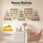 10pcs 5-tier Nail Polish Display Rack Metal Wall Mount Cosmetic Organizer Holder