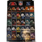 Vintage 1999 Nfl Team Helmets Poster Norman James Corp Football Rare 31 Teams