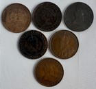 Six-coin Lot Canadian Large Cent Bronze 1c Canada 6 Coin Assorted 1901-1914 Date
