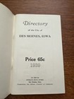 1939 Directory City Of Des Moines With Map