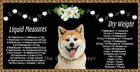 Akita Dog Sign With Handy Kitchen Conversion Chart - Dry   Liquid Measures