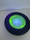 Goodyear Tire Advertising Ashtray Airwheel Uranium Green Glass Vtg Old Airline
