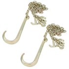 2 Pcs 15  J Hook Tow Chain 5 16  X 6  Long Shank W  Rtj Cluster   Grab Hook