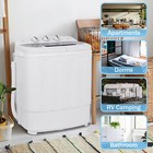 Portable Mini Twin Tub Washing Machine 13lbs Laundry Compact Washer And Dryer