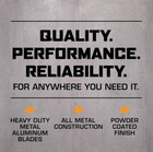 Hurricane Pro Heavy-duty High Velocity Metal Blade Floor Fan W  3 Speeds  Black 