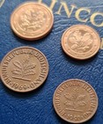 Pennies 1 1950 F   2pf  Rare 1969 J  U 2 Ct  Uncirculated 2002 F 1 Cent 2002 F 
