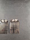 Vtg Metal Y2k 90 s Hair Comb Pair 5 Petal Flower Retro   1-2e