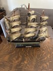 Antique Vintage Us Whaling Ship Clipper 1846 Model  Wood 12x12   
