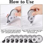 Besarme 12 Pack White Out Tape Correction Tape 39 Feet Each Whiteout Roller