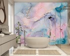 Xmpmbm-colorful Marble Fabric Wallpaper Abstraction Art Textured Living Room Bed