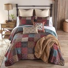 Appalachia Plaid Cotton Pieced Patchwork Quilted Bedding Set - 3-piece Queen Siz