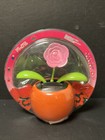 Solar Powered Dancing Toy Bobblehead - Pink Rose In Orange Flower Pot