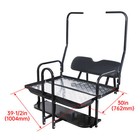Rear Flip Seat Kit Grab Bar Roof Support For Club Car Golf Cart Ds 1982-2000 5