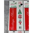 Lot Of 8 Imprinted Christmas Ribbon 2 5in X 25ft Weatherproof Red Seasons Greet