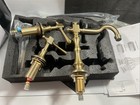 Vintage Brass Bathroom Faucet For 3-hole Sink brushed Gold
