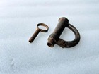 Antique Iron Hand Made Barrel Shape Padlock Old Iron Working Unique System Lock