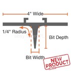 Kraft Tool 60  X 4  Long Straight Arrow Concrete Groover With 1-1 4  Deep Bit