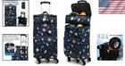 2-in-1 Foldable Shopping Cart With Waterproof Bag  Suitable For Travel   Grocery