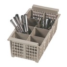 Flatware Basket - 8 Compartment  Handles  16 7 8x8 1 8x5 7 8   Beige
